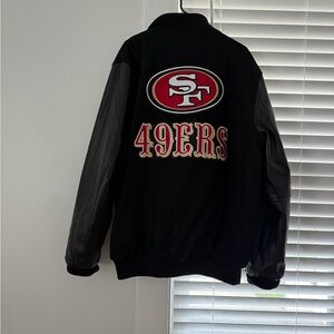 San Francisco 49ers Black Varsity Jacket